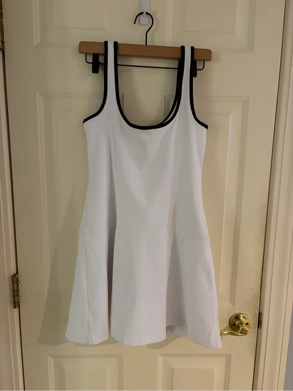 J. Crew White Mini Dress with Black Trim Tennis Athletic Size Small NWT